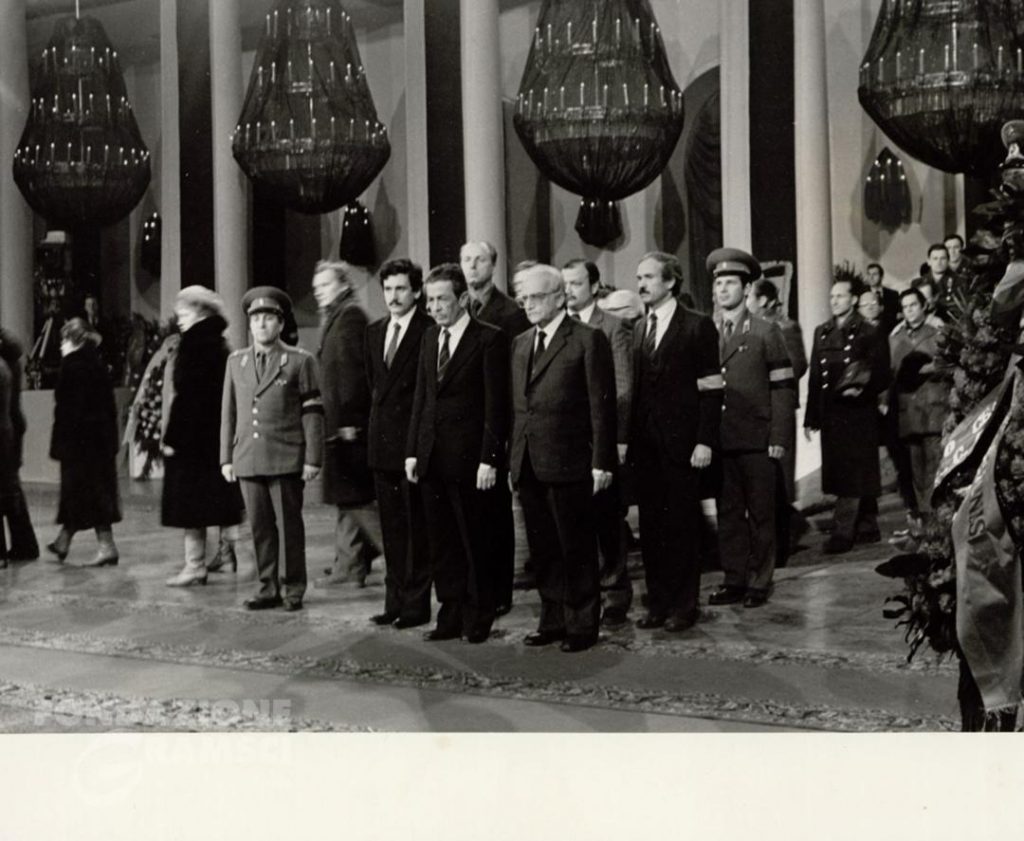 La delegazione italiana ai funerali di Jurij Vladimirovič Andropov
